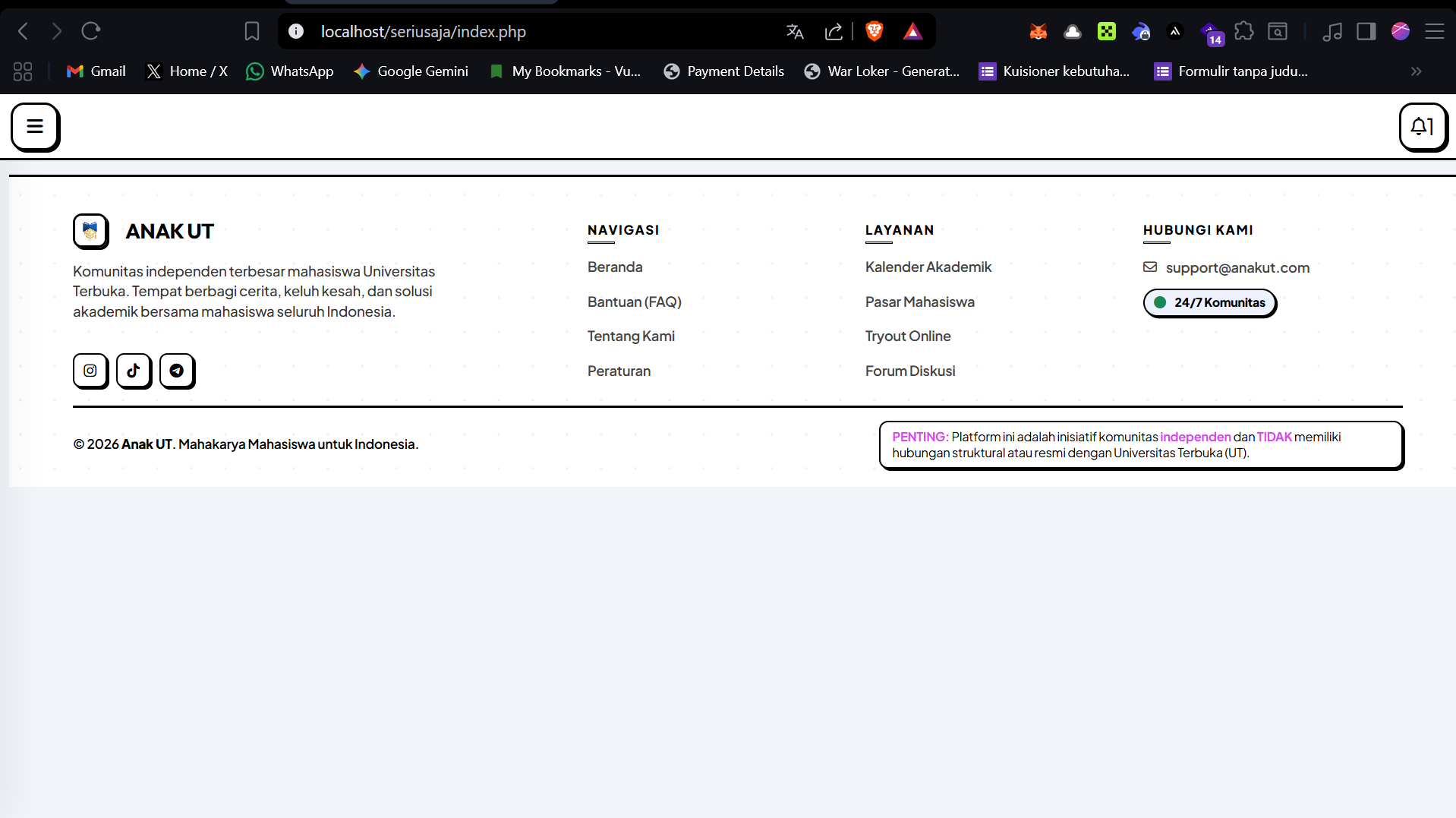 Foto profil localhost Server